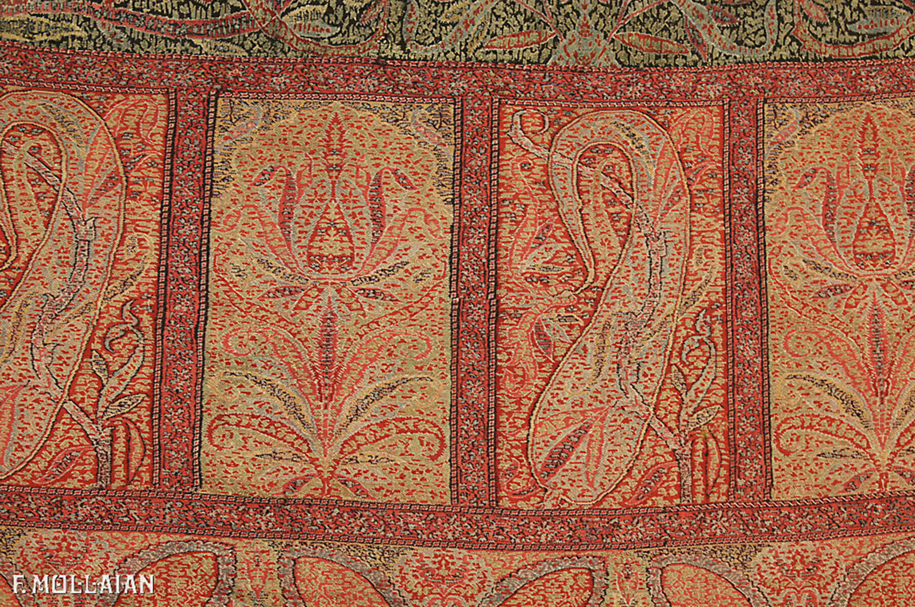 Antique Indian Kashmir Shawl (Textile) (195x180 cm)